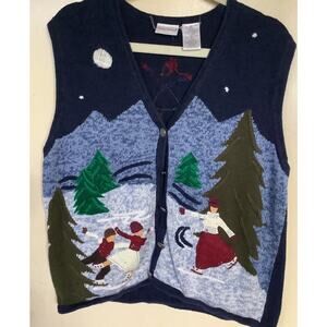 Beautiful Vintage Women’s Christmas vest Bobbie Brooks size XL